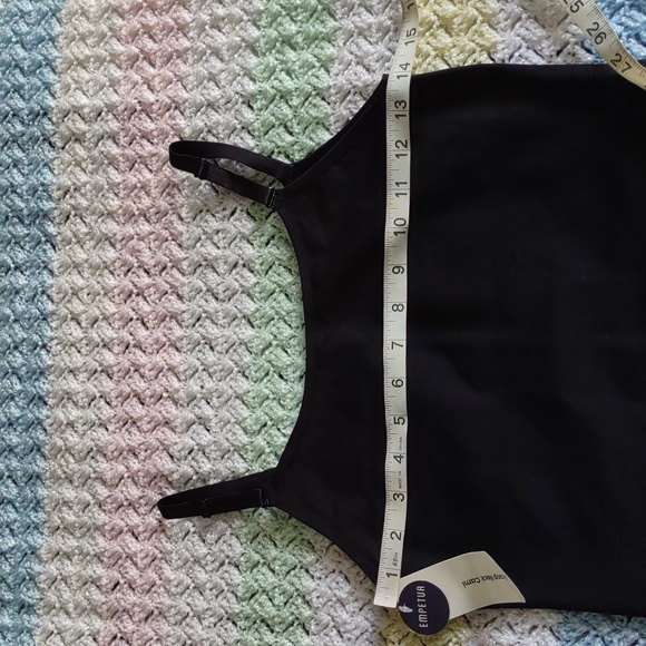 NWT Empetua by Shapermint XL Black Scoop Neck Cami - Picture 4 of 9